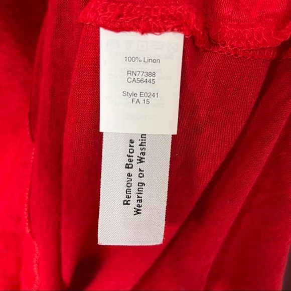 Madewell Modern Linen Raglan Tee Long Sleeve Red Size XS Style E0241 Classic - Picture 7 of 8
